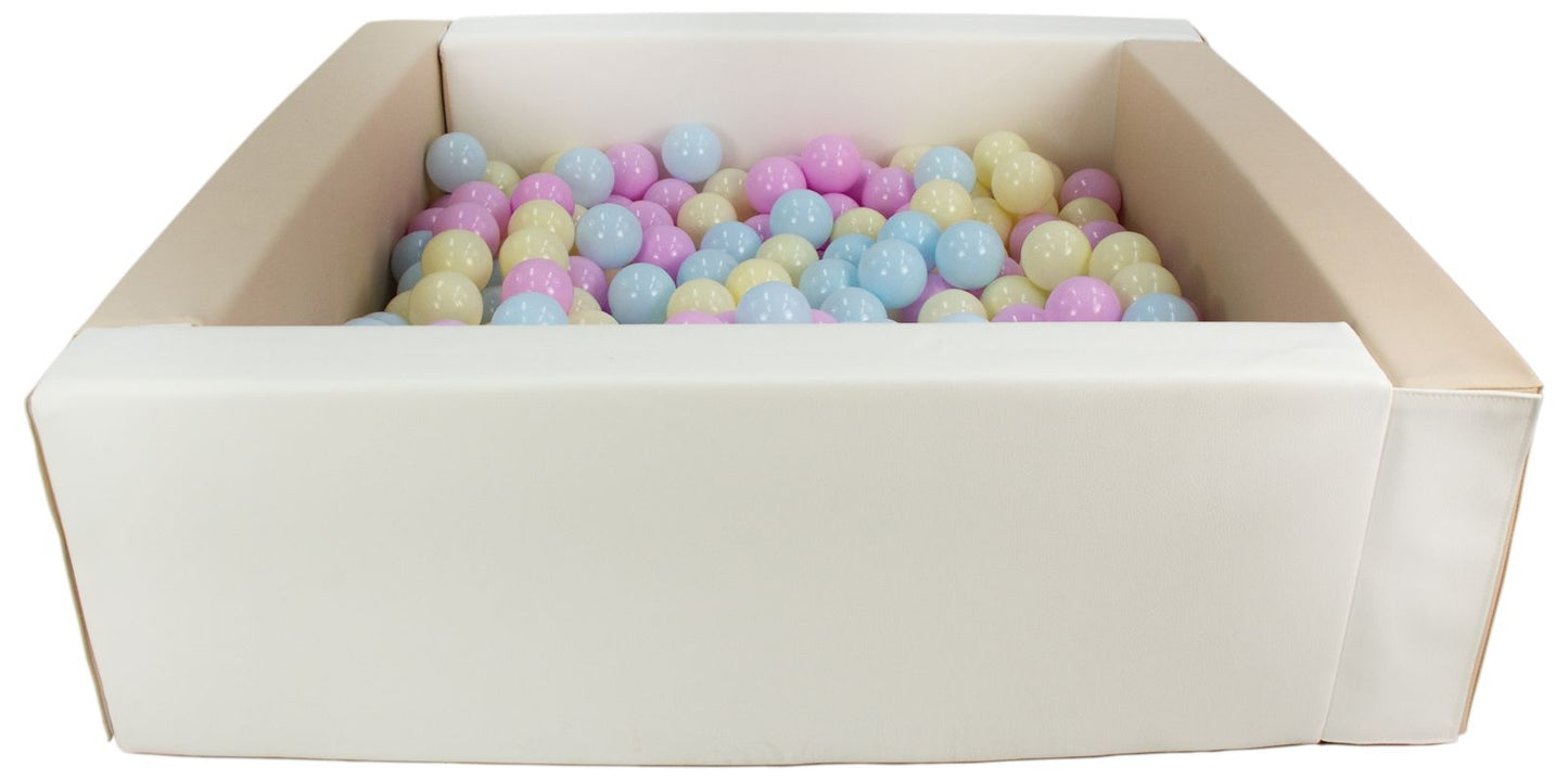 Ball Pit with 200 Balls - Beige/White