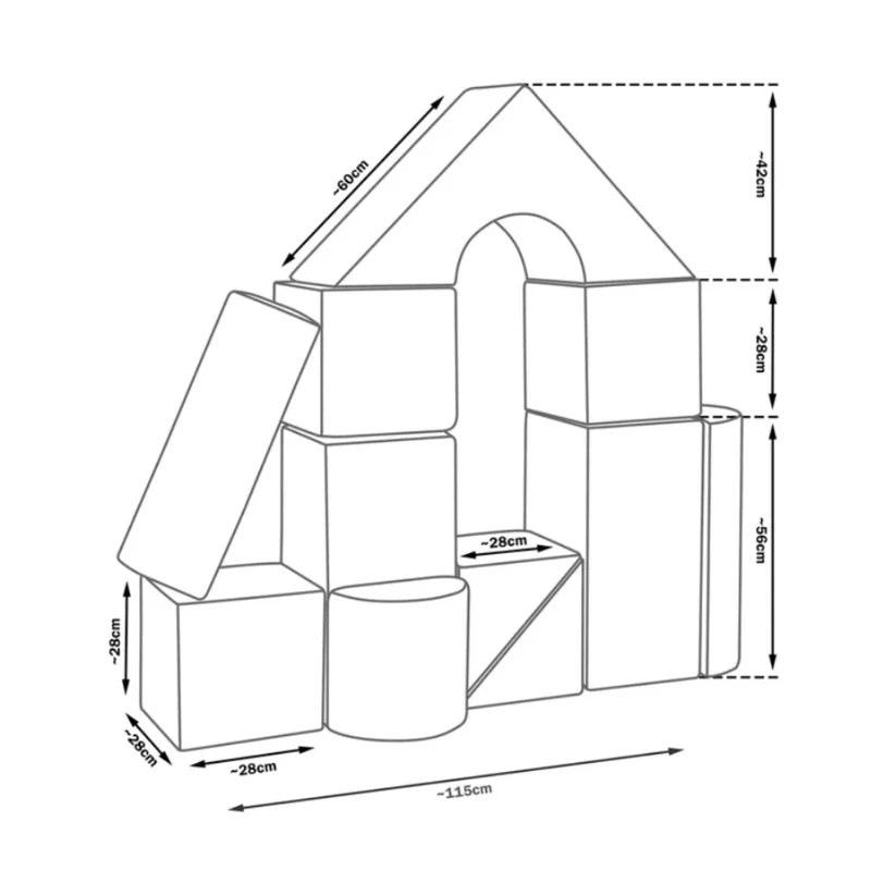 Maxi Castle Blocks - White