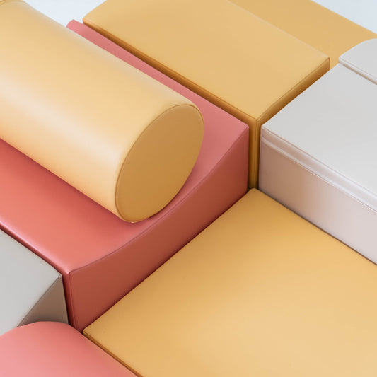 Soft Play 8 Foam Block Set - Pastel Pink Adventurer