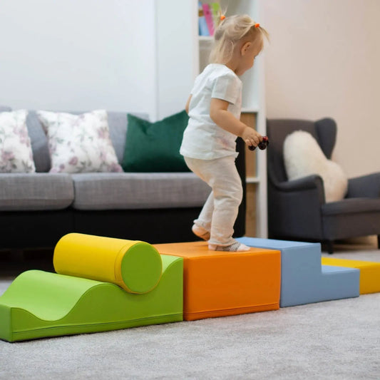 Soft Play 6 Foam Block Set - Light Multicolor Explorer