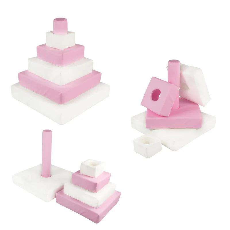 Pyramid Stacking Tower - Pastel Pink