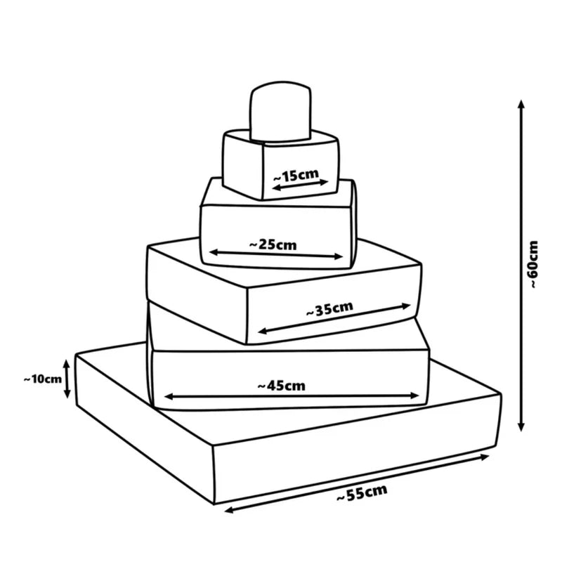 Pyramid Stacking Tower - Pastel Pink