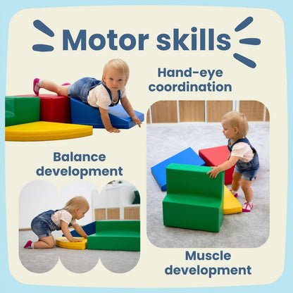 Soft Play 6 Foam Block Set - White Explorer