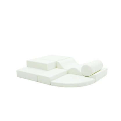 Soft Play 6 Foam Block Set - White Explorer