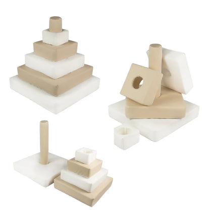 Pyramid Stacking Tower - Beige