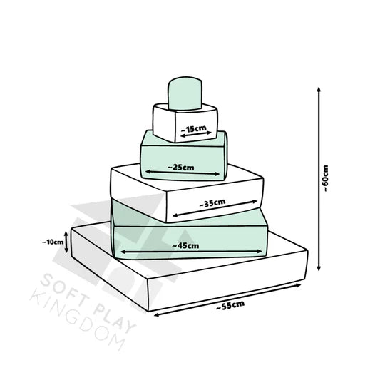 Pyramid Stacking Tower - Mint
