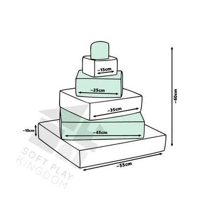 Pyramid Stacking Tower - Mint