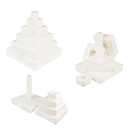 Pyramid Stacking Tower - White
