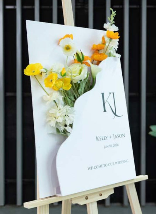 Wave Flower Box Sign